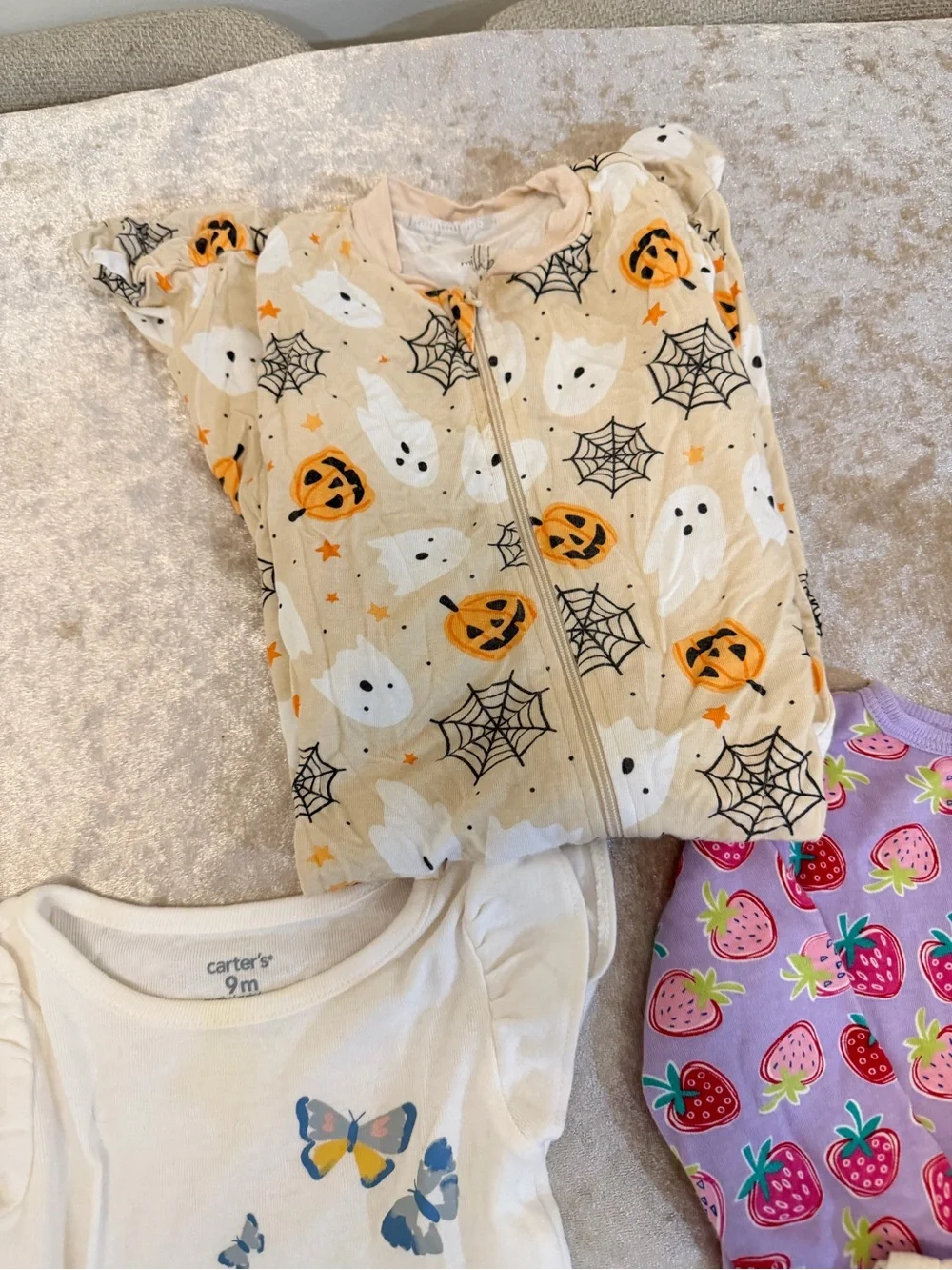 Assorted Baby Girls Pajama Set - Blue, Pink, Cream